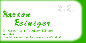 marton reiniger business card